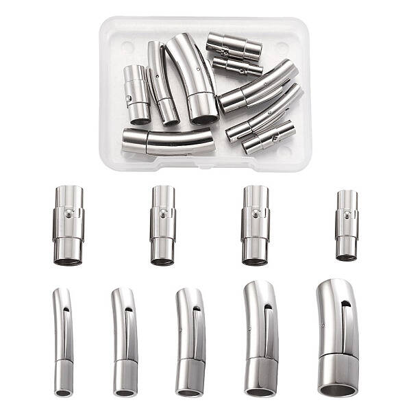 304 Stainless Steel Bayonet Clasps & Magnetic Screw Clasps