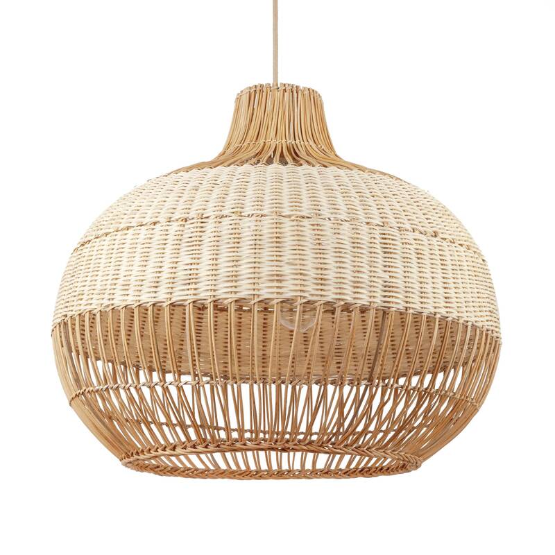 Beatrice Dome Rattan Pendant Light - stock