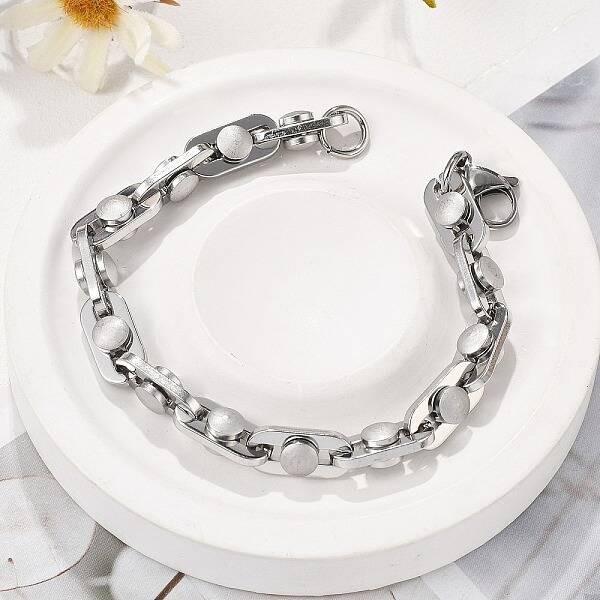 304 Stainless Steel Link Chains Bracelets