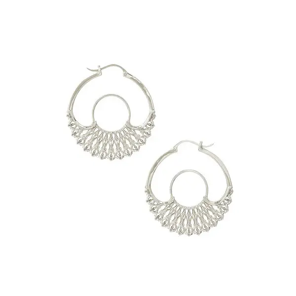 Iris Hoops Silver Small | Size: 1.75 in.