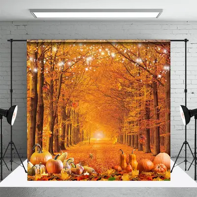 Fall Maple Grove Bumper Harvest Thanksgiving Backdrop