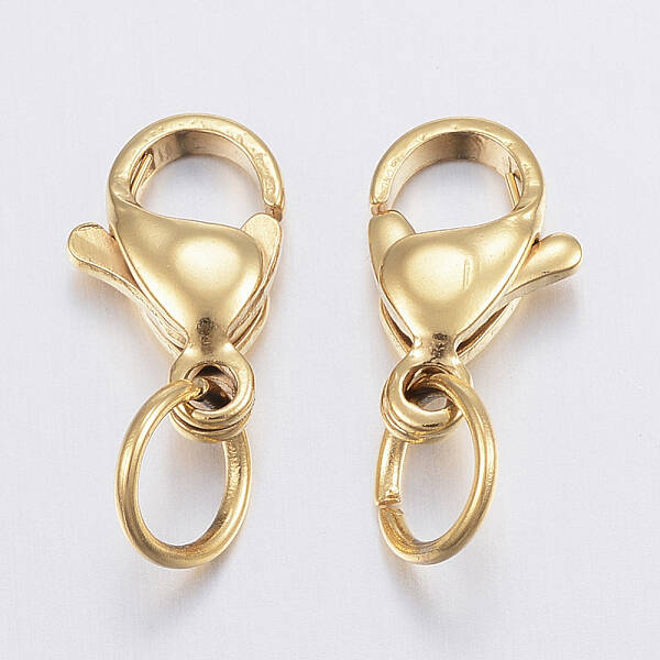 Ion Plating(IP) 304 Stainless Steel Lobster Claw Clasps