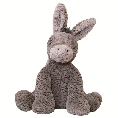 Fur Donkey Doll Simulation Cartoon Animal Donkey Plush Throw Pillow Suitable For Different Scenes, Can Be Used As A Gift For ...