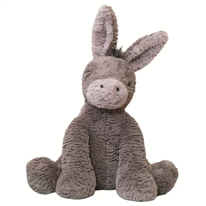 Fur Donkey Doll Simulation Cartoon Animal Donkey Plush Throw Pillow Suitable For Different Scenes, Can Be Used As A Gift For ...