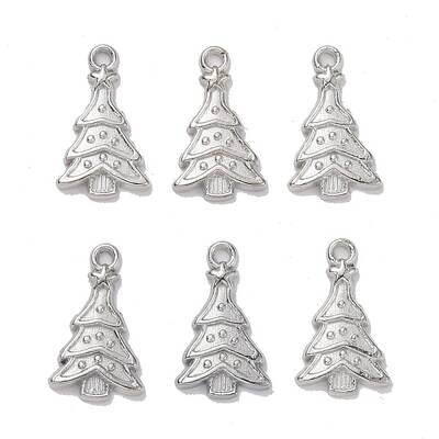 Tibetan Style Christmas Tree Alloy Pendants