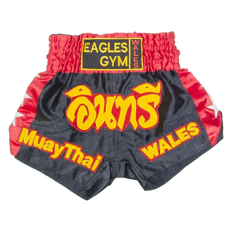 Muay Thai Boxing Mens Sports Shorts Black S W24