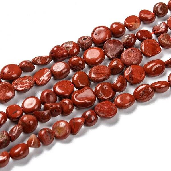 Natural Red Jasper Nuggets Beads Strand