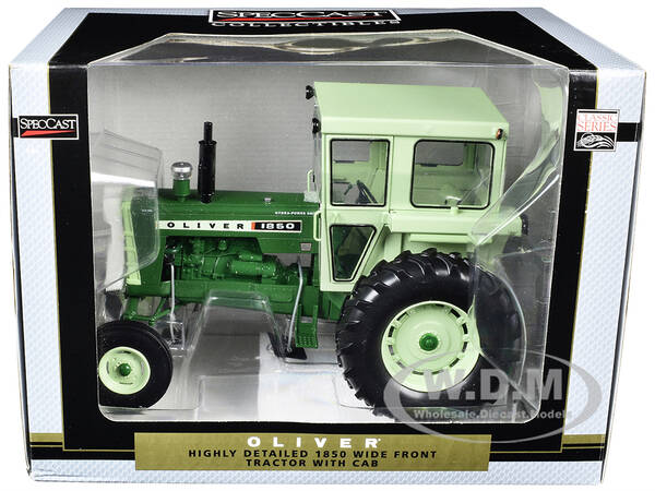 Oliver 1850 Wide Front Tractor with Cab Green Classic Series 1/16 Diecast Model by SpecCast