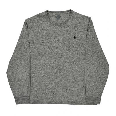 Ralph Lauren Long Sleeve T-Shirt - XL Grey Cotton