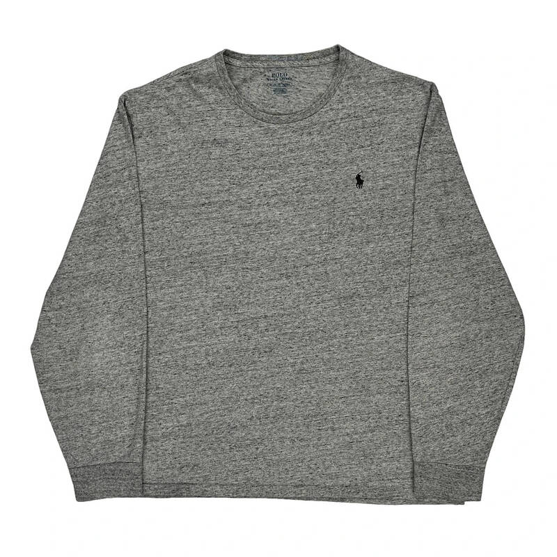 Ralph Lauren Long Sleeve T-Shirt - XL Grey Cotton