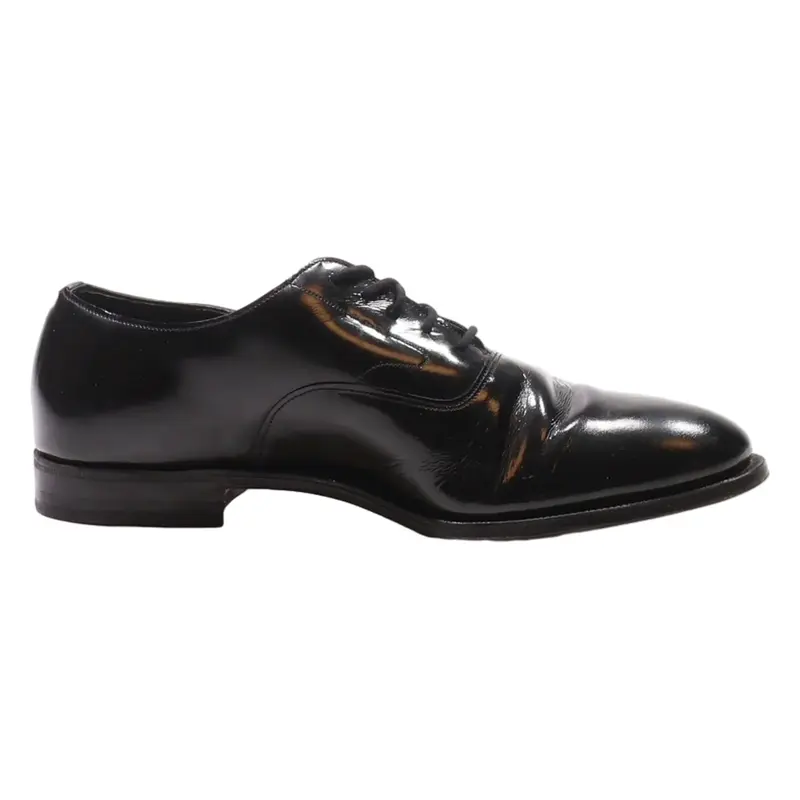 BROOKS BROTHERS Derby Shoes Black Leather Mens UK 7