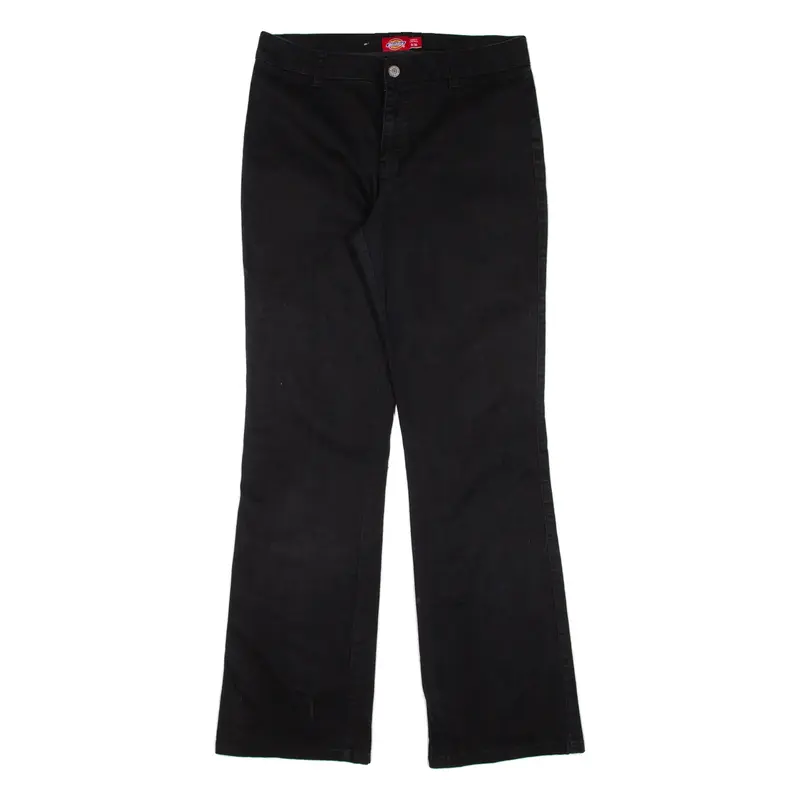 DICKIES Workwear Womens Trousers Black Slim Bootcut W29 L30