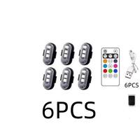 6PCS LED Lights for Car, RGB LED Strobe Lights, Car LED Lights, Remote Control Aircraft Drone Light, Rechargeable Night Warn...