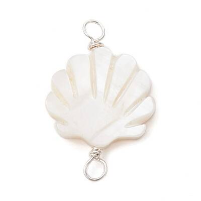 Natural Freshwater Shell Connector Charms
