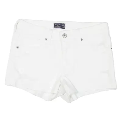 ABERCROMBIE & FITCH Distressed Womens Denim Shorts White XS W26