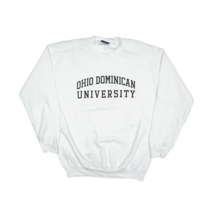 MV SPORT Ohio Dominican University Sweatshirt White Mens L