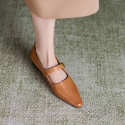 CHIKO Bella Pointy Toe Block Heels Mary Jane Shoes