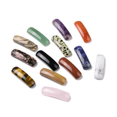 Natural Mixed Stone Connector Charms
