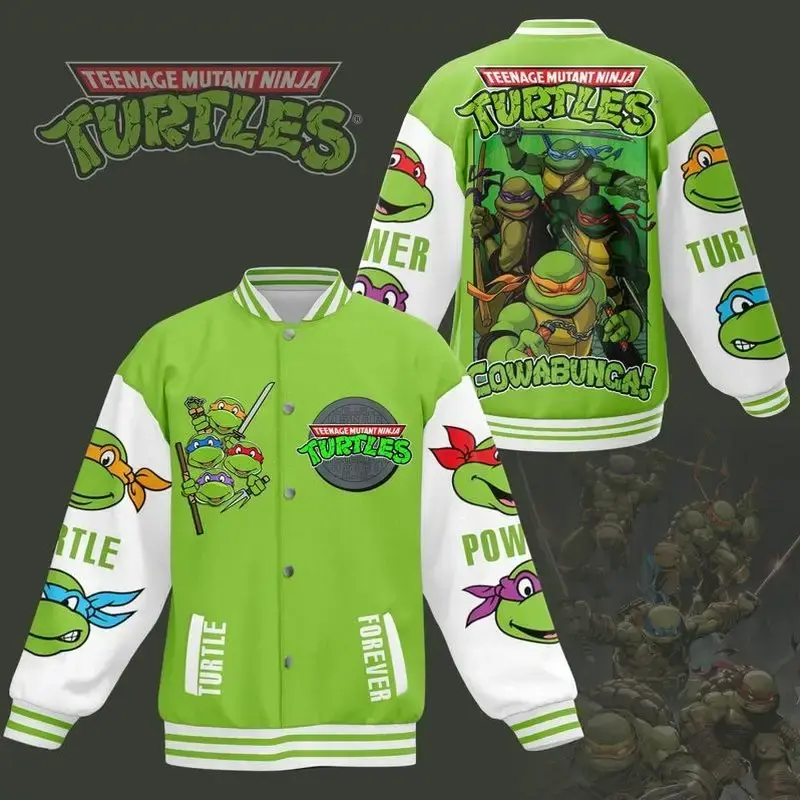 Authentic Turtles Bomber Baseball Jacket, Cartoon Baseball Jacket, Movie Bomber Jacket, Comfortable Unisex Bomber, Trendy Jac...