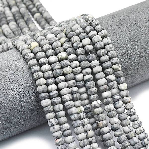 Natural Map Stone Beads Strands