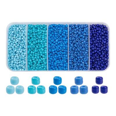 1900Pcs 5 Colors Baking Paint Glass Seed Beads