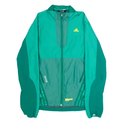 ADIDAS Terrex Womens Track Jacket Green Colourblock UK 12