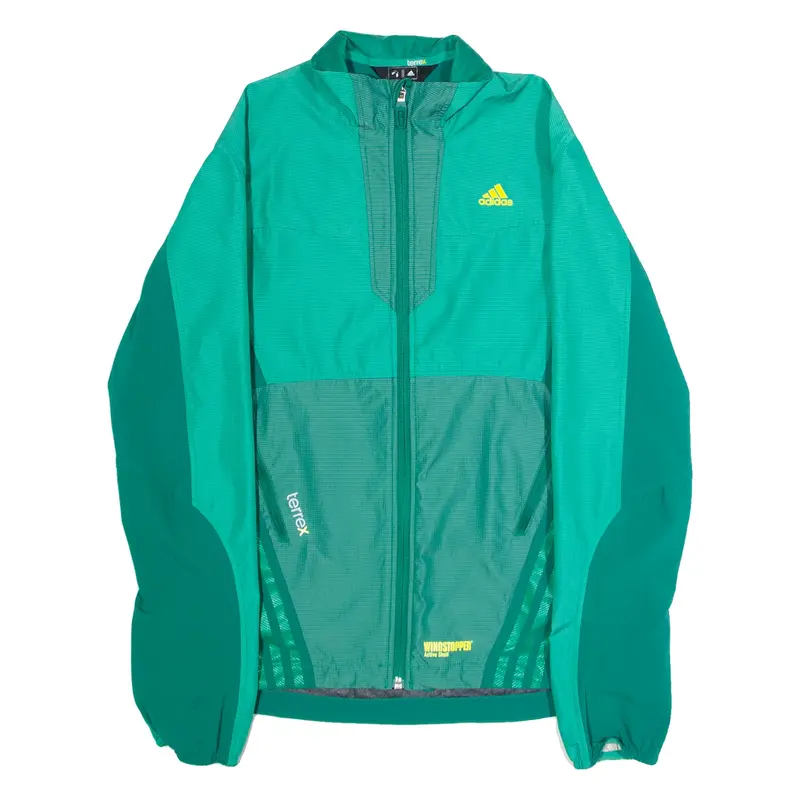 ADIDAS Terrex Womens Track Jacket Green Colourblock UK 12