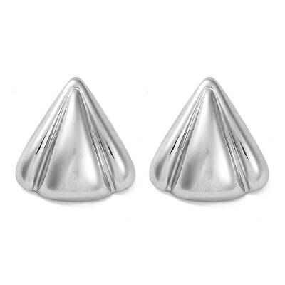 304 Stainless Steel Triangle Stud Earrings
