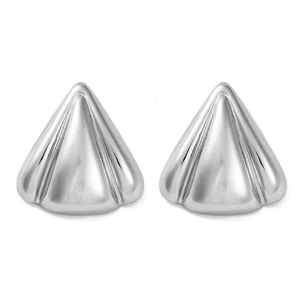 304 Stainless Steel Triangle Stud Earrings