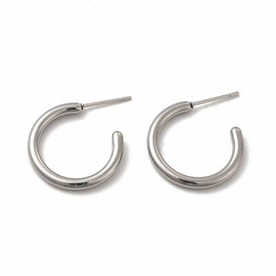 Non-Tarnish 304 Stainless Steel Ring Stud Earrings