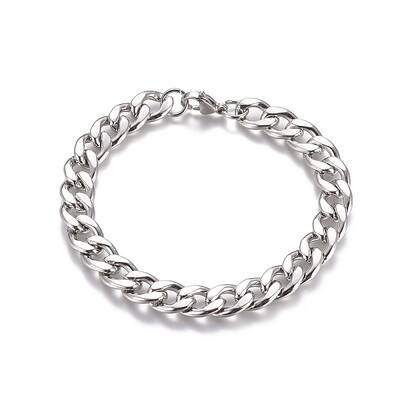 Tarnish Resistant Unisex 304 Stainless Steel Curb Chain/Twisted Chain Bracelets