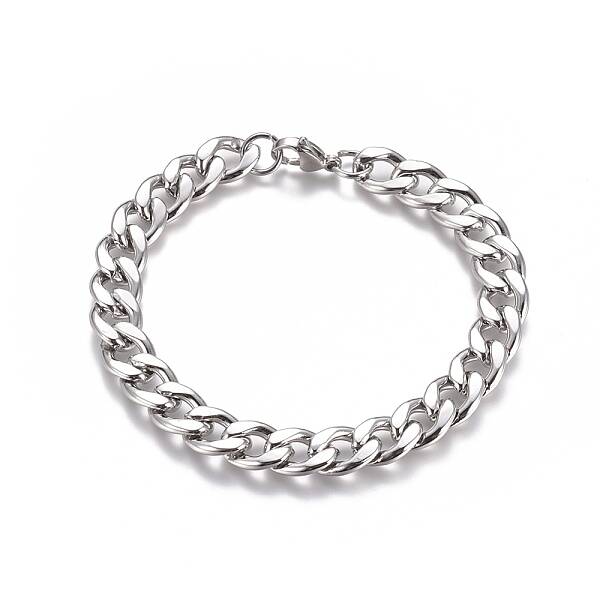 Tarnish Resistant Unisex 304 Stainless Steel Curb Chain/Twisted Chain Bracelets
