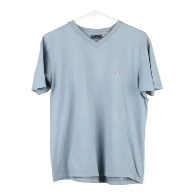 Champion V-neck T-Shirt - Large Grey Cotton