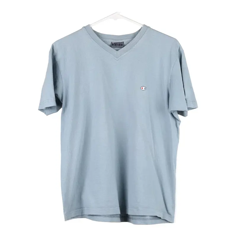 Champion V-neck T-Shirt - Large Grey Cotton