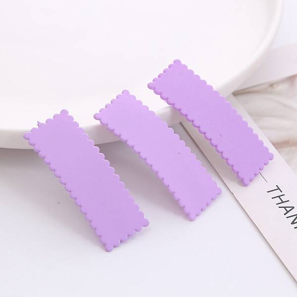 Frosted Plastic Snap Hair Clips