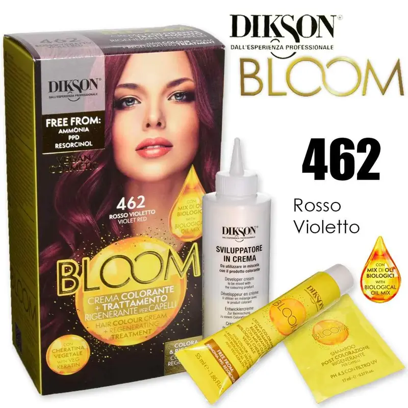 Dikson bloom coloring cream with keratin 462 violet red