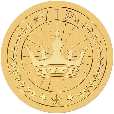 Self Adhesive Gold Foil Embossed Stickers