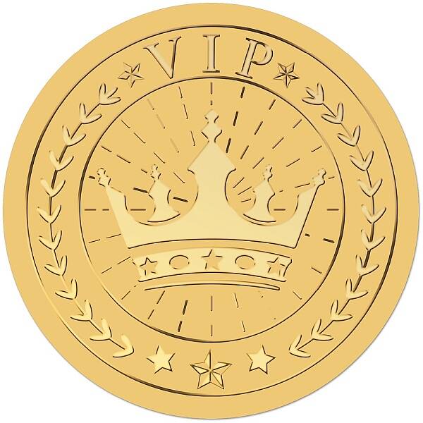Self Adhesive Gold Foil Embossed Stickers