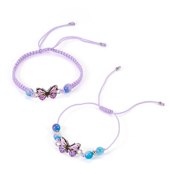 Adjustable Nylon Braided Bead Bracelets