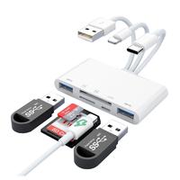 AIELOAR Portable Multifunctional USB HUB, USB 2.0 HUB with SD Card Reader, Multi-functional Outdoor Shooting Camera SD Card ...