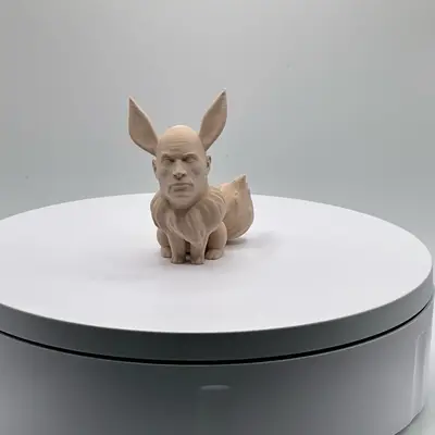 3D Printed Fox Creature with Bold Face – Funny Mini Figurine (3”)