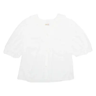 Womens Blouse White V-Neck L