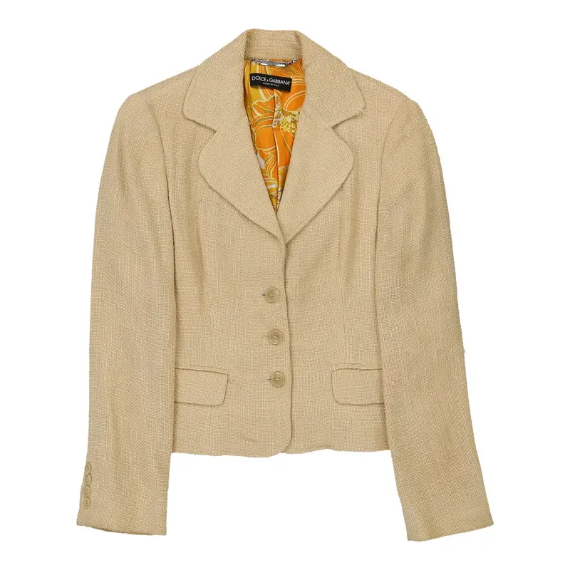 Dolce & Gabbana Blazer - Small Beige Wool | Size: small