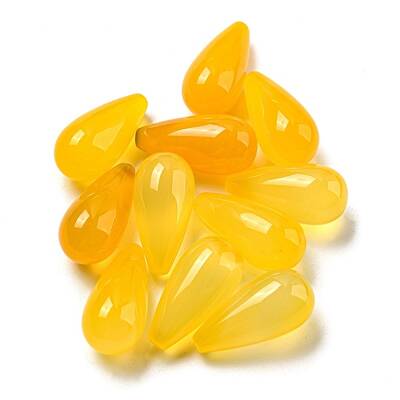 Natural Yellow Onyx Agate Beads