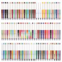 Beadable Pens Plastic Bead pen Black Ink Ballpoint Pens Diy Pens Cute Cool Pens for Students Teacher Bridal Graduation Gift O...