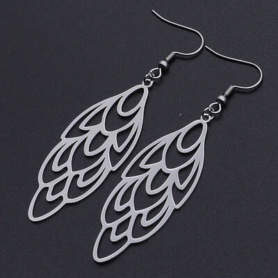 Tarnish Resistant 201 Stainless Steel Dangle Earrings
