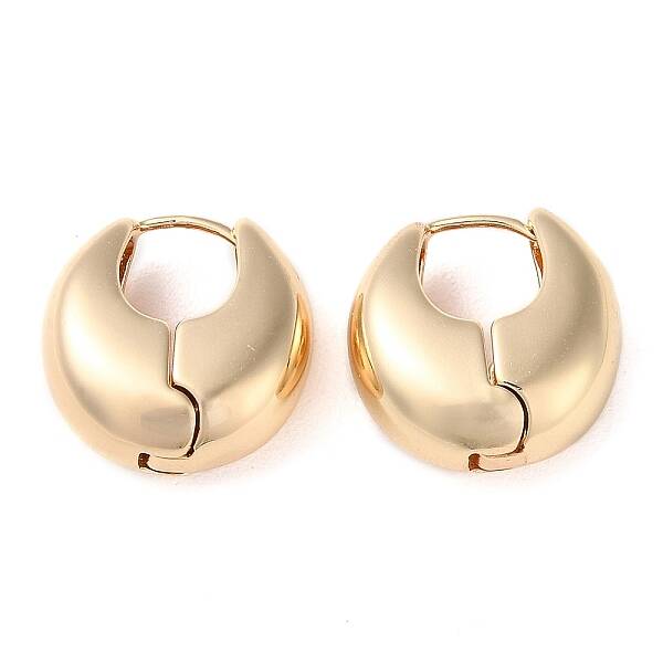 Rack Plating Brass Thick Hoop Earrings