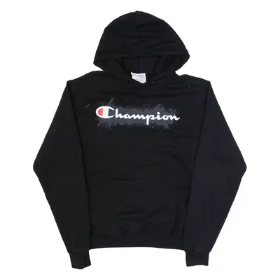 CHAMPION Mens Black Hoodie S
