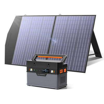 Allpowers Solar Generator Kit 700W Portable Power Station 100W Solar Panel