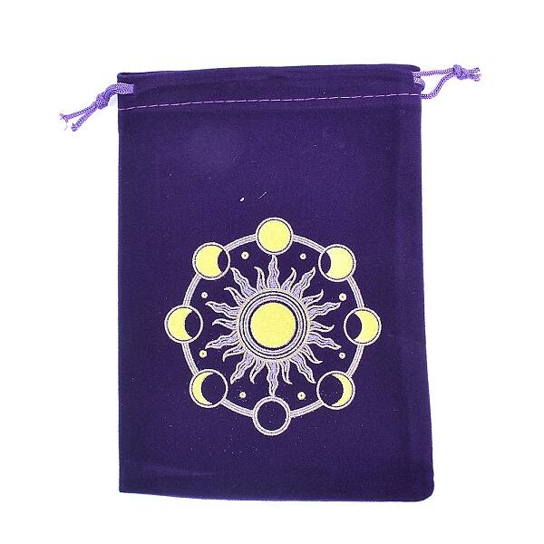 Velvet Moon Phase Printed Packing Tarot Pouches